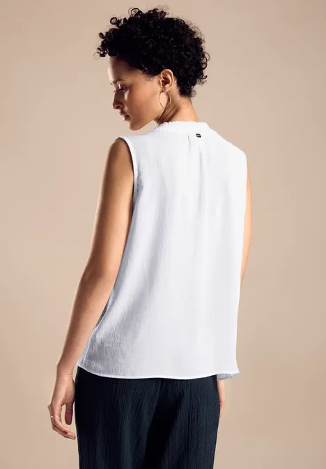 Crinkle Blusentop White