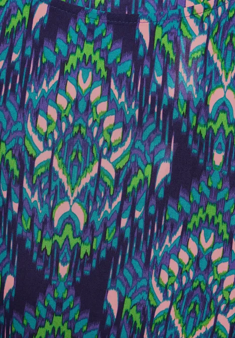 Sommer Bluse mit Print violet blue