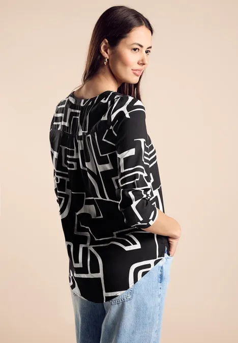 Débardeur chemisier de couleur unie Black Débardeur chemisier de couleur unie Black