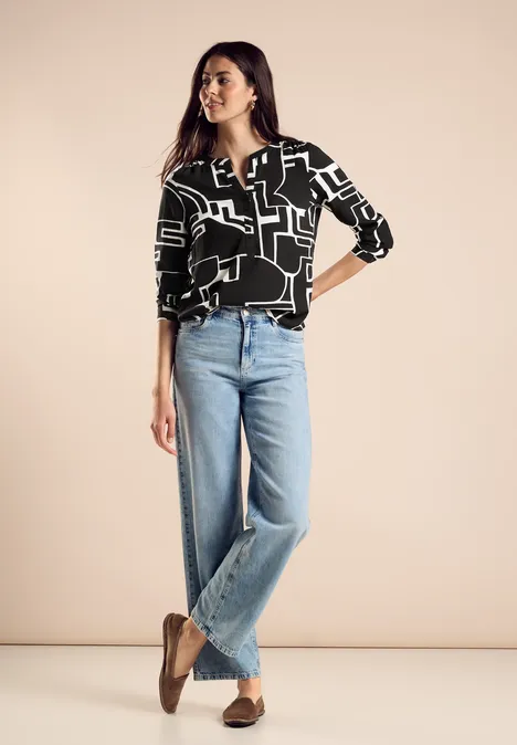 Débardeur chemisier de couleur unie Black Débardeur chemisier de couleur unie Black