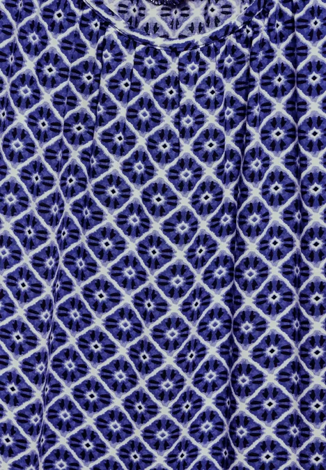 Blusentop mit Print deep blue