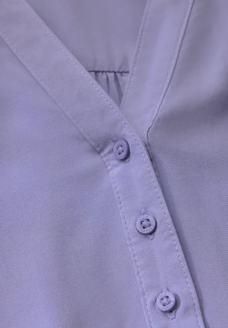 Basic Bluse in Unifarbe viola lilac