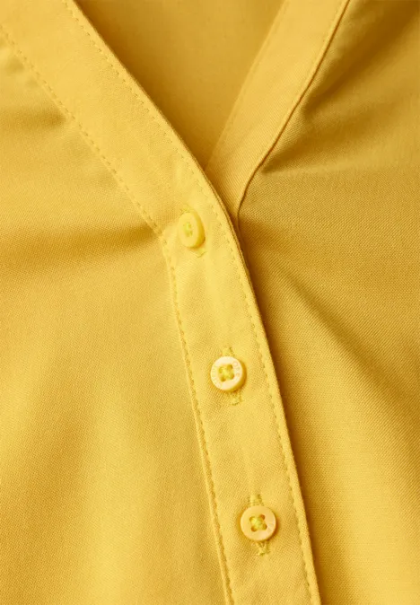 Basic Bluse in Unifarbe marigold yellow