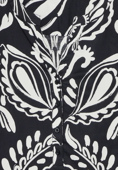Print Tunikabluse Black