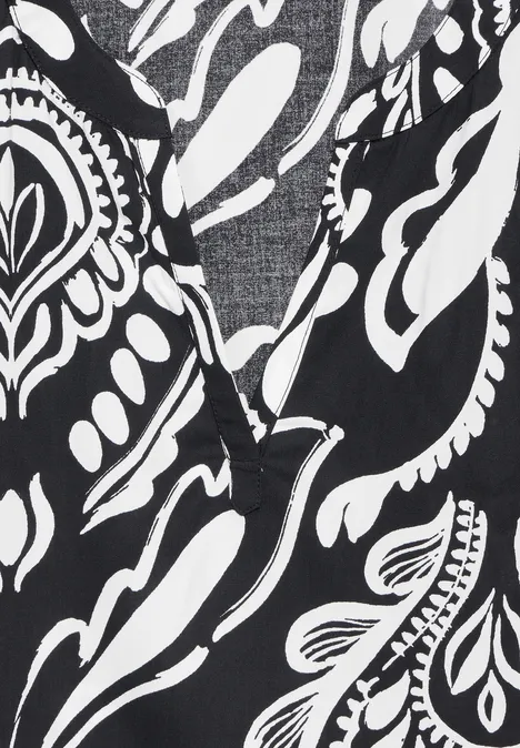 Bluse mit Print Black