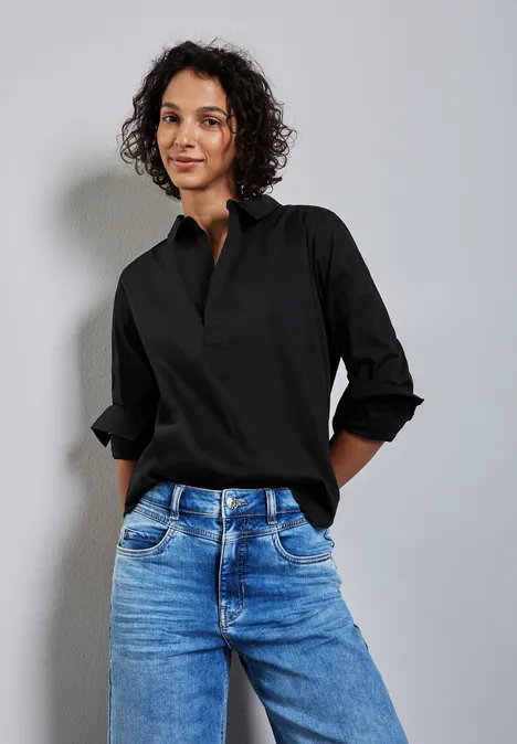 Lange Bluse Black
