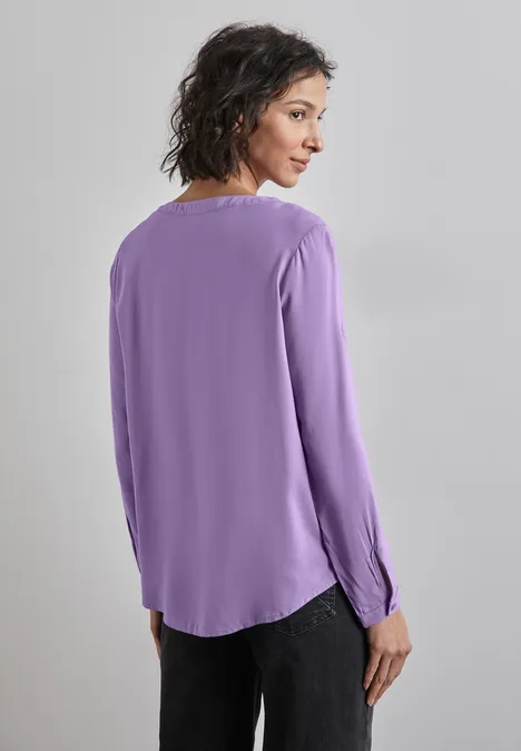 Bluse in Unifarbe light violet