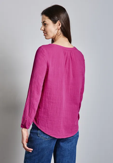 Musselin-Bluse royal fuchsia