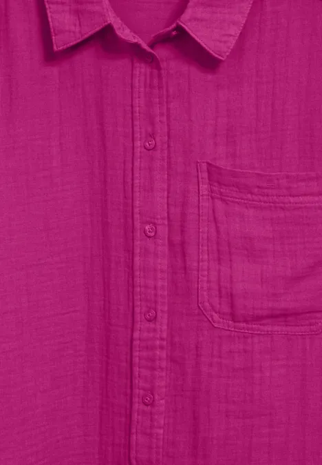 Musselin-Bluse royal fuchsia Musselin-Bluse royal fuchsia