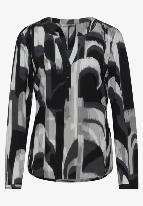 Bedruckte Bluse Black