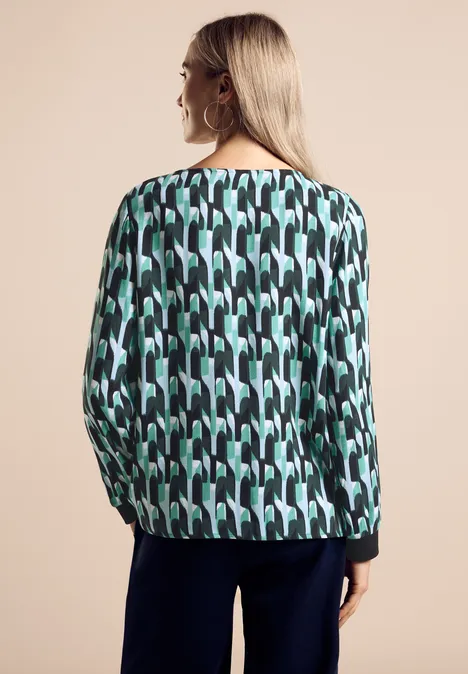 Bedruckte Bluse hunter green
