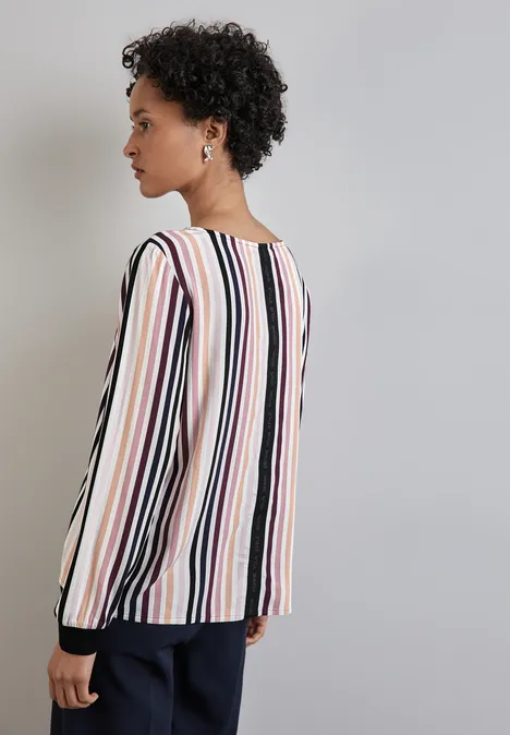 Bluse mit Tape-Details sunrise pink