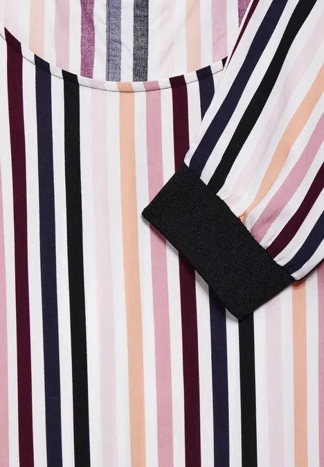 Bluse mit Tape-Details sunrise pink