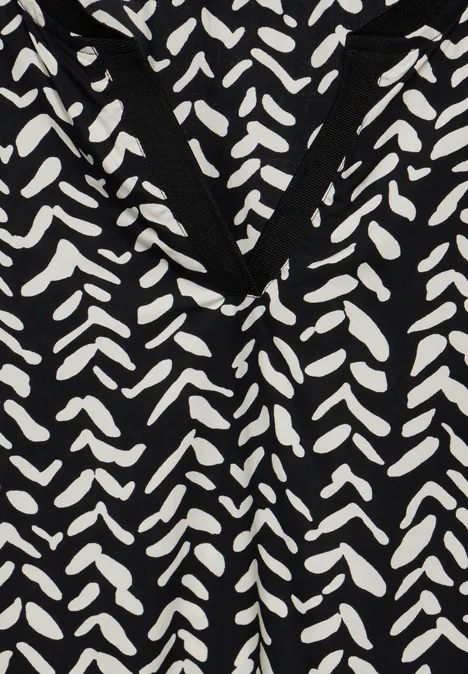 Bluse mit Tape-Details Black