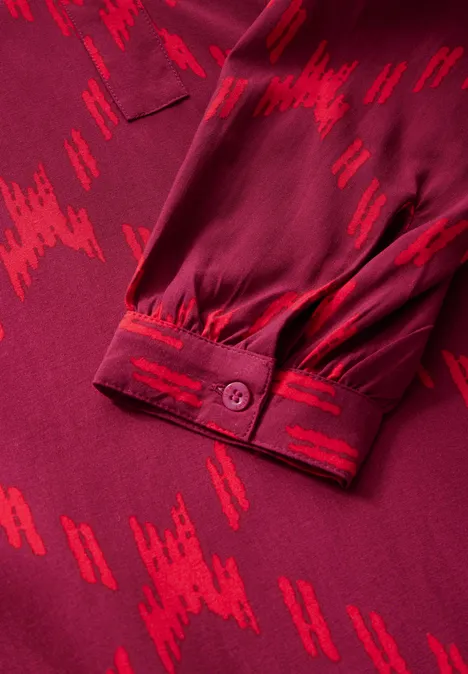 Bedruckte Tunika beet red