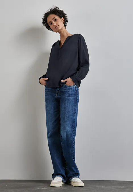 Tunika in Unifarbe dark blue