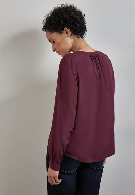 Tunika in Unifarbe enigma red