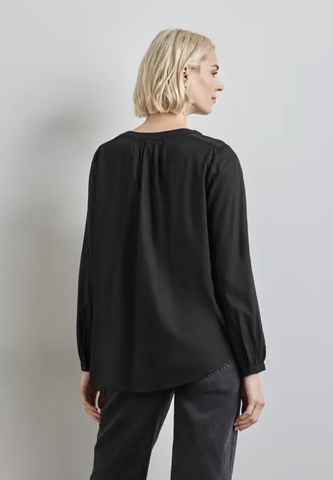 Tunika mit Knopfleiste Black