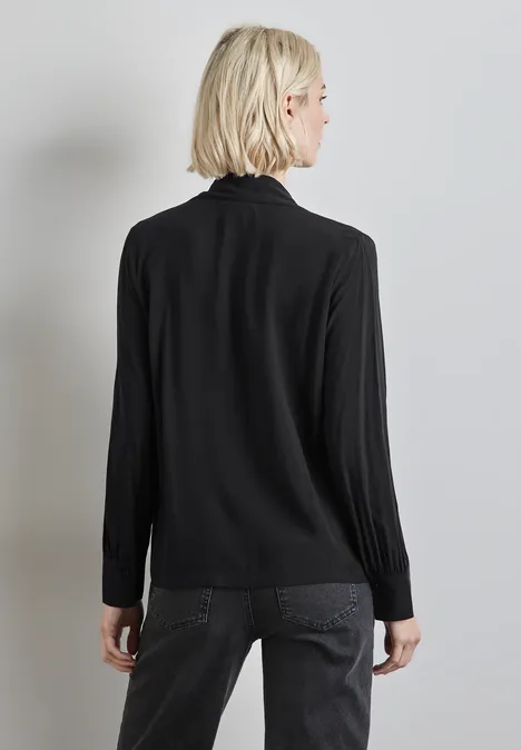 Bluse mit Schleife Black