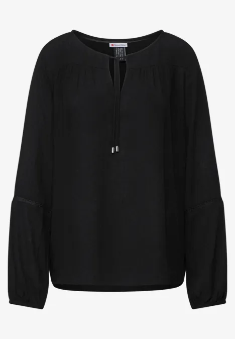 Tunika mit Tape-Detail Black