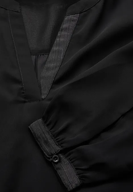 Chiffon-Bluse Black
