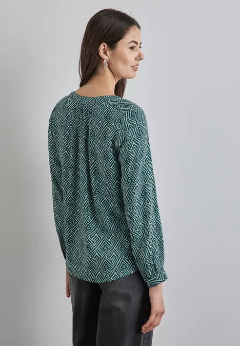 Bedruckte Bluse cool vintage green