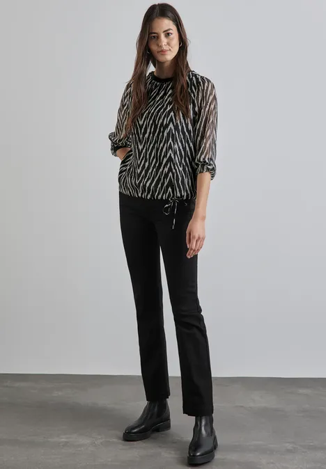 Chiffon-Bluse Black
