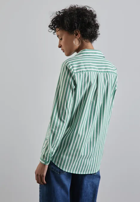 Gestreifte Business-Bluse sunlit green