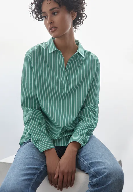 Business Longblouse sunlit green