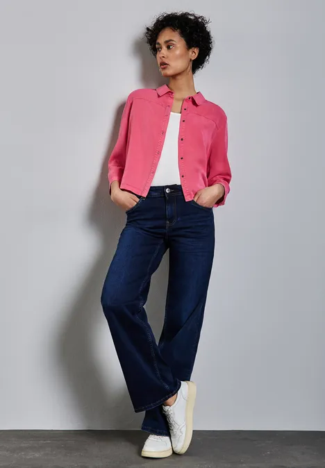 Bluse im Washed-Look sugar coral
