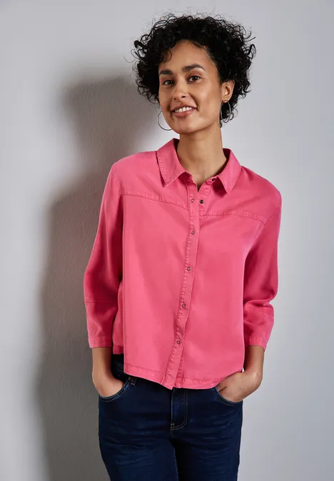 Bluse im Washed-Look sugar coral