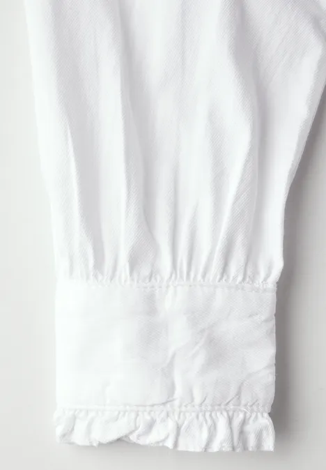 Bluse mit Rüschen-Details White