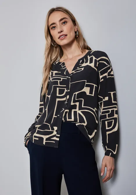Tunika mit Smock-Details deep tint blue