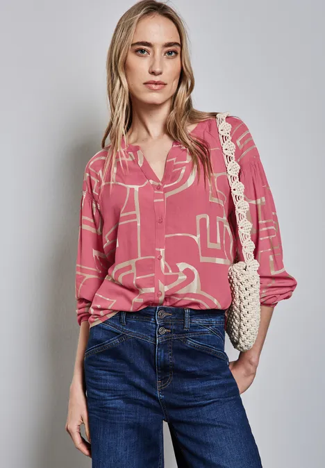 Tuniek met smokdetails sugar coral
