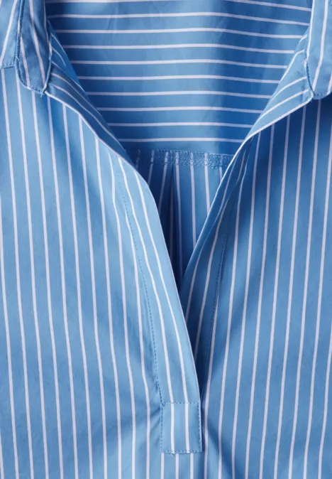 Lange Business-Bluse silver lake blue