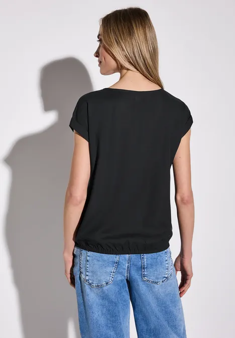 Bluse in Unifarbe Black