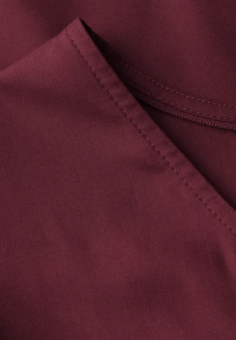 Bluse in Unifarbe dark cherry red