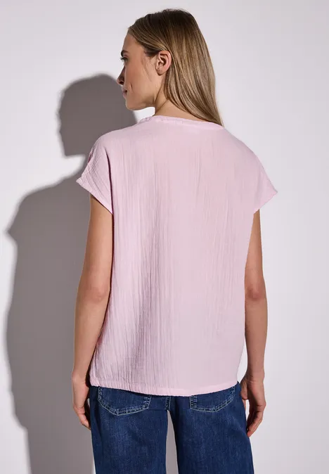 Musselin-Bluse fresh rose