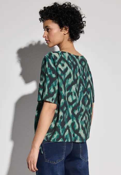 Bluse mit Print hunter green