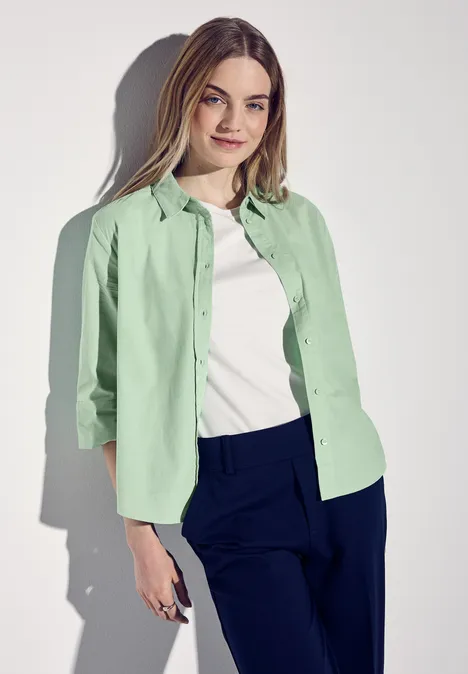 Cordbluse milky green