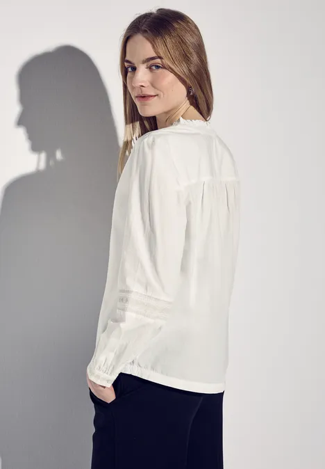Tunique avec détail de broderie off white