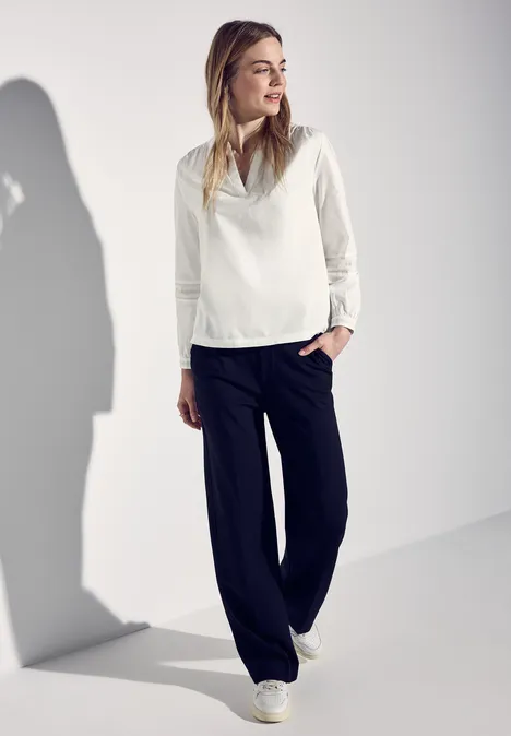 Tunique avec détail de broderie off white
