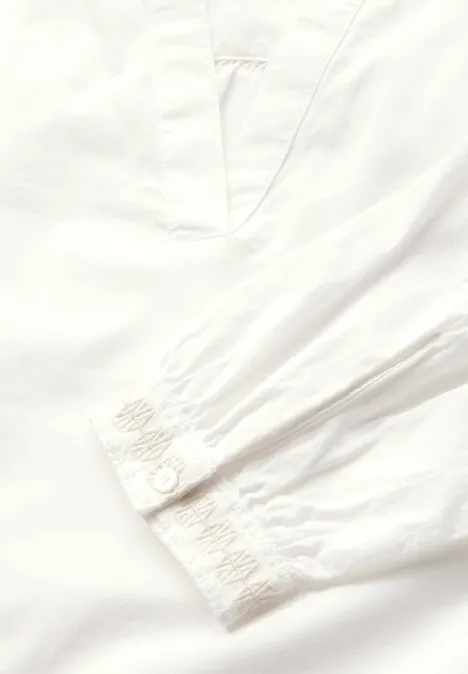 Tunique avec détail de broderie off white