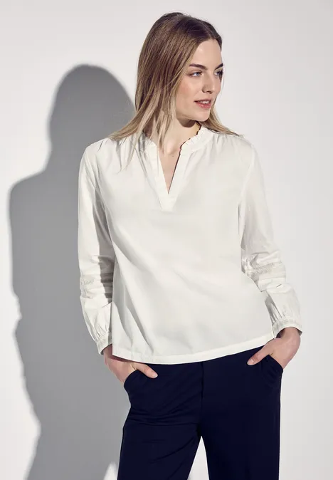 Tunique avec détail de broderie off white