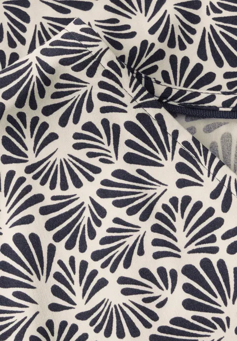 Gemusterte Bluse deep blue