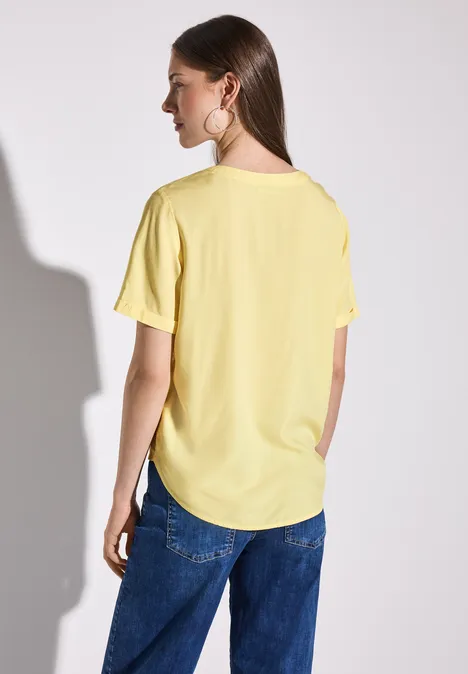 Bluse in Unifarbe solar yellow