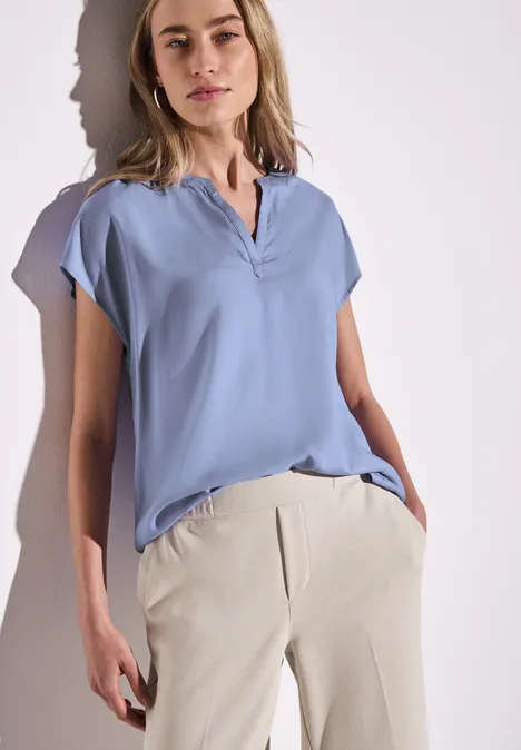 Bluse in Unifarbe viola lilac