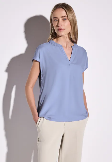 Bluse in Unifarbe viola lilac