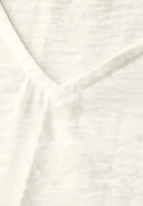 V-Neck Blusenshirt off white