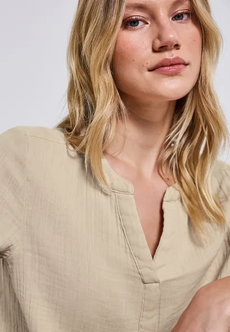 Musselin Tunika coastal beige